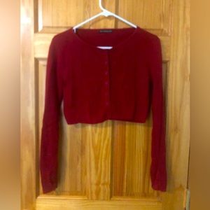 Brandy Melville red cropped cardigan